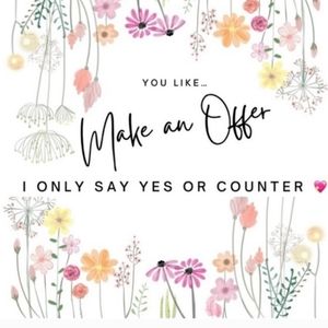 Make an offer everything is negotiable and prices aren't firm 🩷